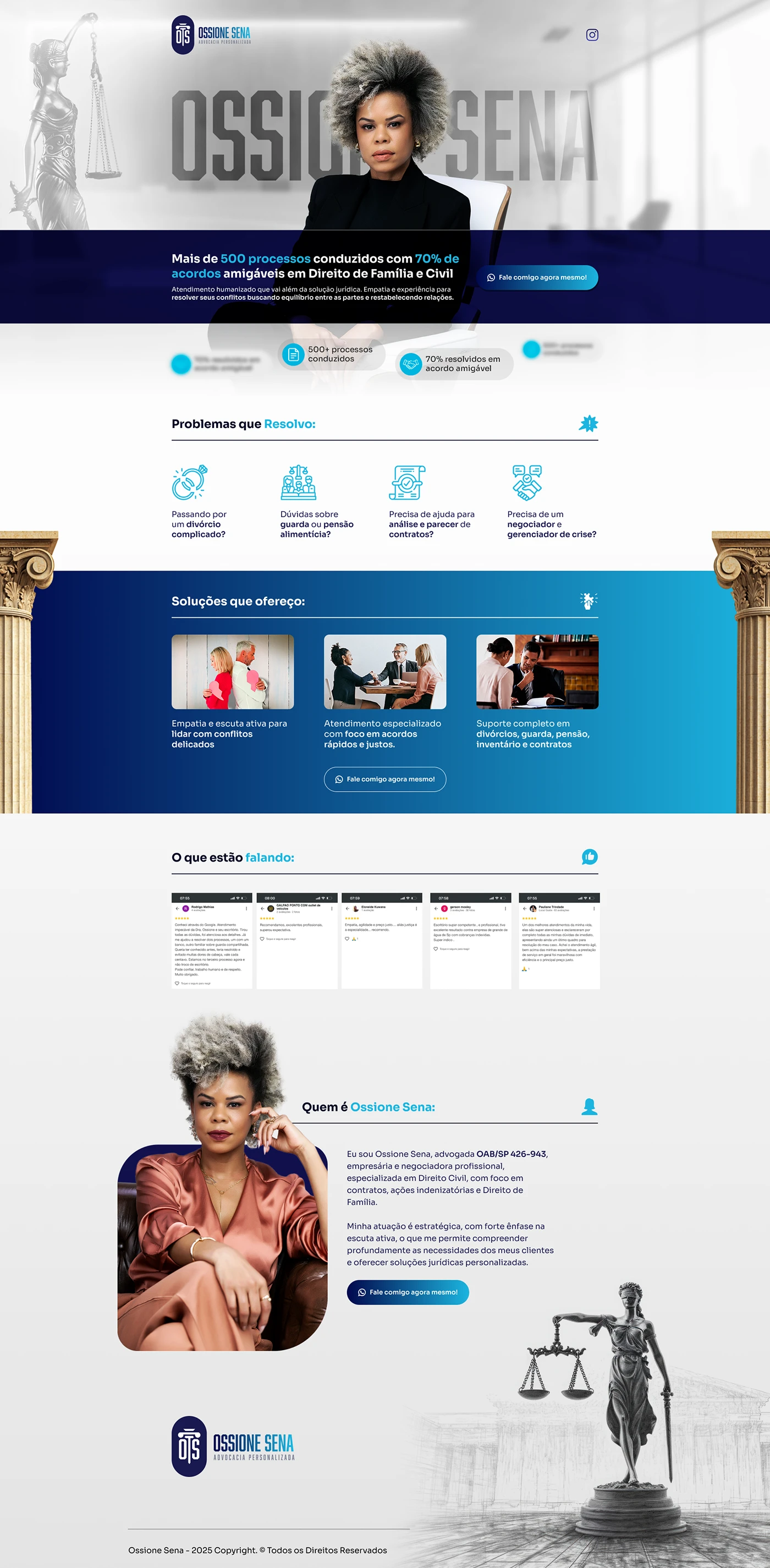 Ossione Sena — landing page completa